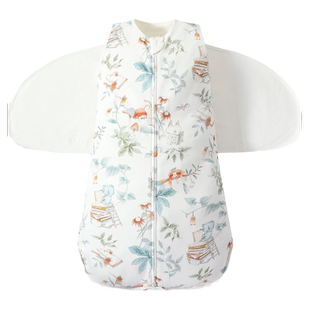 Griny格里尼婴儿睡袋防惊跳秋冬款全棉襁褓新生儿宝宝包裹防踢被