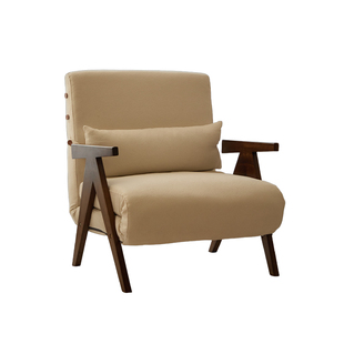 折叠沙发床两用2026新款客厅阳台办公室午睡椅实木沙发单人伸缩床