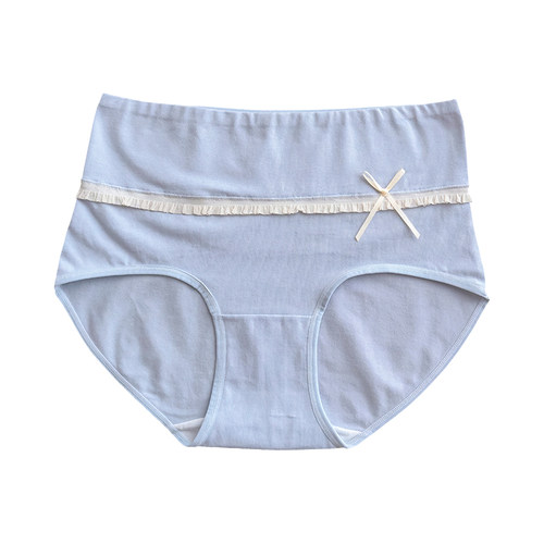 全裤7A抑菌内裤女纯棉全棉裆中高腰女士短裤少女蝴蝶结大码三角裤