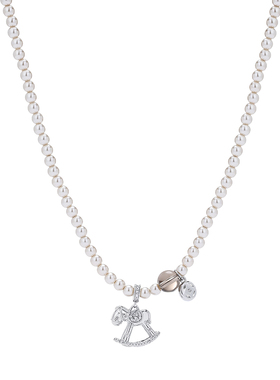 马上有钱金梦木马毛衣链女款项链