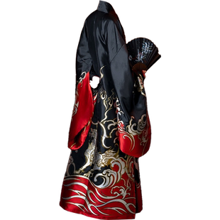 【如梦霓裳丨白泽】原创交领汉服男道袍织金披风明制春秋款中国风