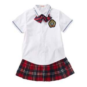 男女白色英伦中小学生幼儿园园服