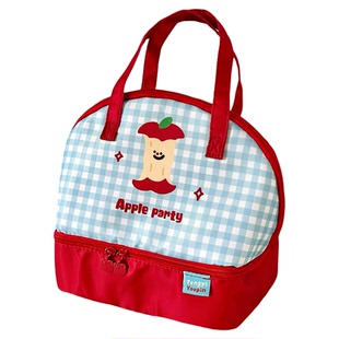 汉堡堡便当包双层保温饭盒袋学生午餐手提餐盒袋上班便携带饭餐包