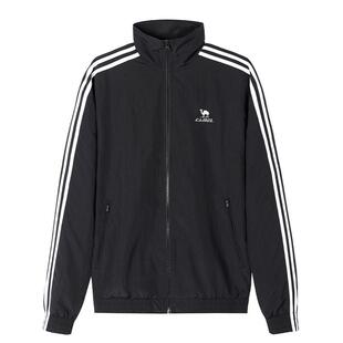 骆驼校园风衣夹克立领外套女款男款情侣春季户外运动防泼水黑色