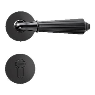 名门法式静音门锁卧室房门分体室内木门金色门把手轻奢美式磁吸锁