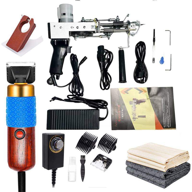 跨境手工地毯枪二合一簇绒枪电推剪工具套装tufting gun地毯织机,五金/工具,羊毛剪,淘宝优惠券,粉丝福利购,淘宝优惠卷