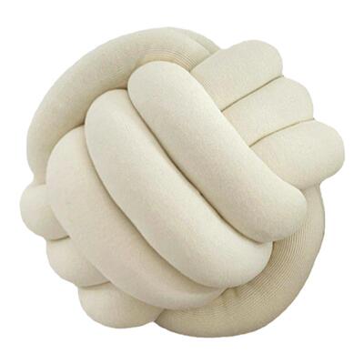 北欧毛球抱枕三股靠垫儿童房