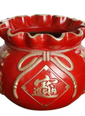 招财黄铜摆件创意客厅聚宝存钱罐