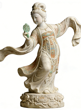 杨玉环汉白玉石雕定制摆件