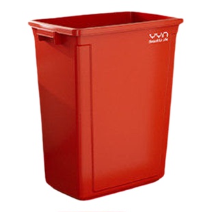 无盖垃圾桶家用红色方形大容量卧室厨房20L40升户外庭院客厅大号