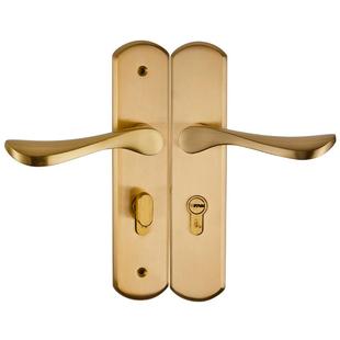 三环黄铜门锁现代简约室内门静音卧室房门实木门全铜轻奢锁具1323