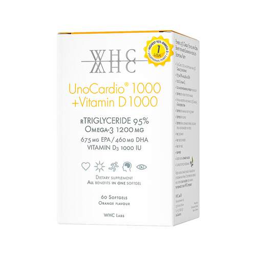 WHC小千金95%高纯度鱼油rTG型Omega3护脑眼成人60粒