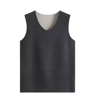 男士德绒保暖背心加绒加厚秋冬防寒护胃马甲蚕丝发热纤维无痕坎肩