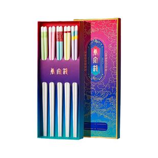 【顺丰包邮】唐宗筷陶瓷筷子家用高档轻奢防霉耐高温快子一人一筷