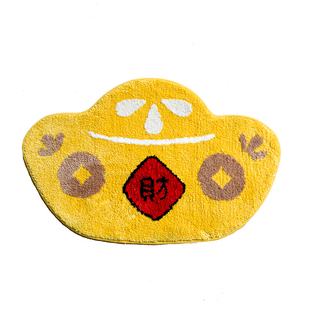 CoolerColour金元宝新年簇绒地毯喜庆中式卧室客厅入户地垫可机洗