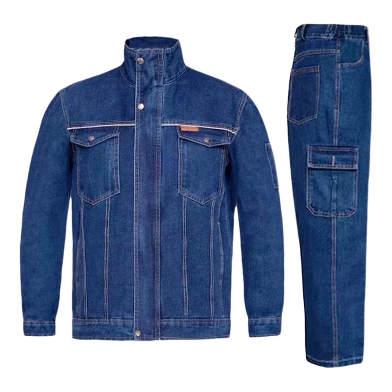 双层全棉牛仔工作服套装