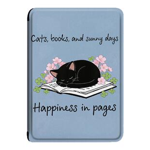 电子书保护套适用kindle阅读器paperwhite猫咪scribe花朵kpw4书籍5英文6寸oasis3潮2第11代958/voyage1499壳