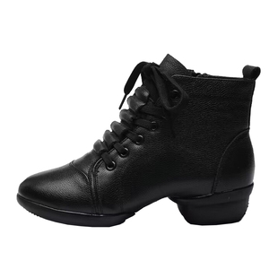 英之恋春秋舞蹈鞋女软底真皮广场舞女鞋水兵爵士现代妈妈跳舞鞋子