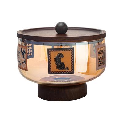 摩登主妇玻璃高端高脚干果盘果盘