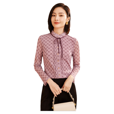 乔万尼时尚衬衫2026新款女长袖打底衫洋气时髦简约设计感ET3C730