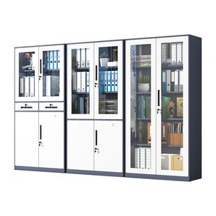 办公室文件柜铁皮柜财务凭证柜资料柜钢制档案柜子带锁收纳储物柜