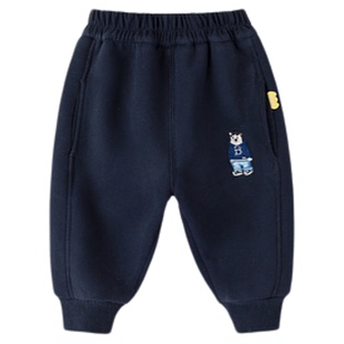 男童加绒裤子冬装宝宝秋冬长裤童装儿童加厚棉裤冬款女童休闲裤