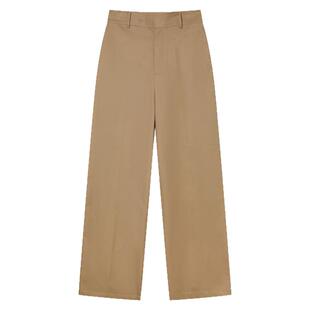RedRef 卡其色廓形阔腿西装裤四季休闲长裤男女同款