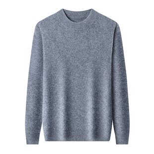 春竹100%纯山羊绒衫男半高领冬季新款加厚中年宽松大码毛衣打底衫