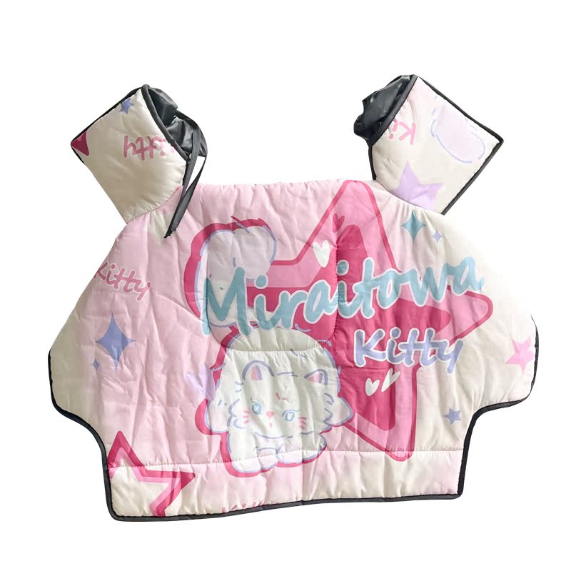 亲子儿童款电动车挡风被冬季儿童加绒加厚保暖电瓶电车防寒防风罩