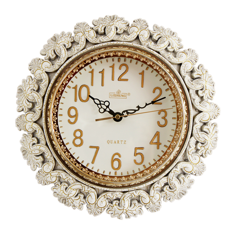 2025简约欧式复古钟表客厅现代挂钟家用卧室静音石英钟圆形时钟