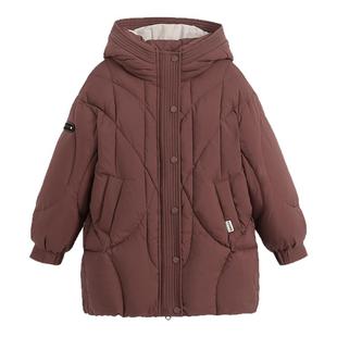 半度闲女童羽绒服冬装中长款25款儿童冬季加厚白鸭绒外套