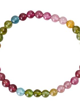 缤纷夏日巴西天然碧玺手链女