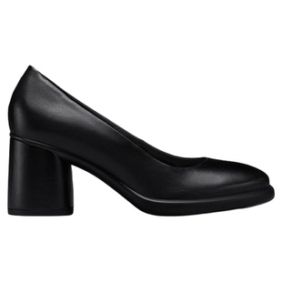 ECCO爱步高跟鞋女 通勤职业真皮粗跟单鞋皮鞋 雕塑奢华222603