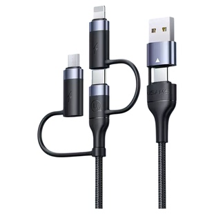 优胜仕六合一快充数显数据线适用苹果17promax快充iPhone18 Duo充电多功能二拖三线安卓小米华为三星pd转双c