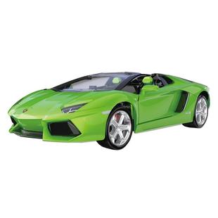 彩珀成真1:24合金绿橙色兰博基尼敞篷赛跑车汽车模型声光儿童玩具