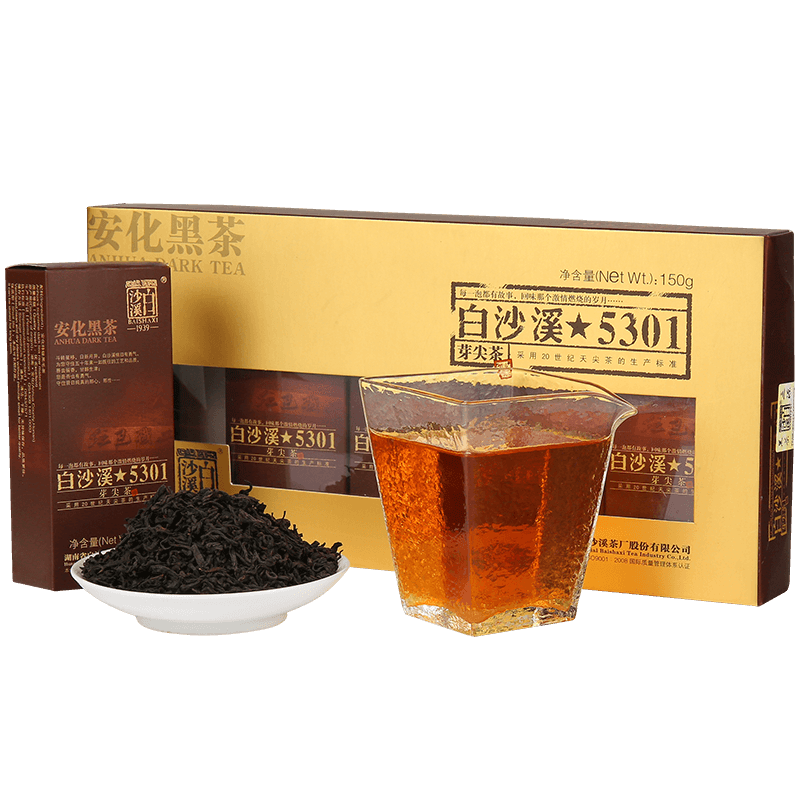 白沙溪湖南正品速泡五年安化黑茶