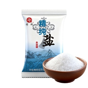 精群食用盐批发家用商用炒菜加碘盐无碘盐400克细盐精纯盐一整箱