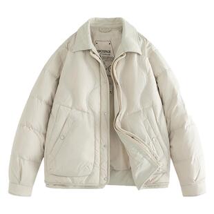 班尼路轻薄款羽绒服男士冬季2026新款潮牌宽松保暖工装夹克外套E