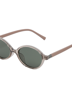 浅茶灰绿椭圆形偏光墨镜