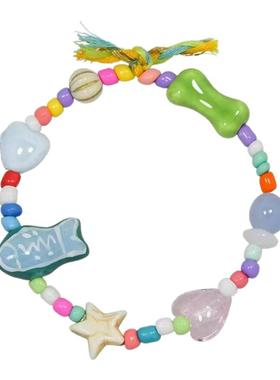 甜美周深同款橘猫小鱼手链