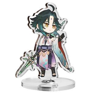 亚克力旋转立牌定制卡通动漫周边挂件diy人形摇摇乐桌面摆件定做