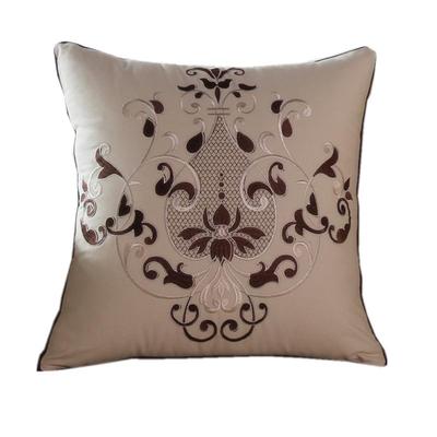 美式奢华纯棉刺绣抱枕套不含芯正方形北欧风客厅床头沙发靠枕靠垫