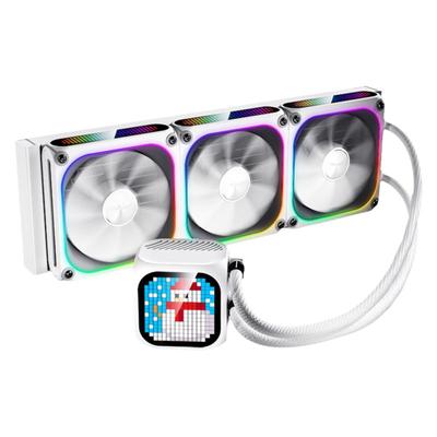 爱国者星璨魔方360一体式水冷电脑机箱风扇CPU散热器ARGB点阵屏幕