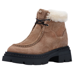 iiJin艾今官方24秋冬9.5cm厚底内增高绒毛时尚保暖短靴女774MZA1