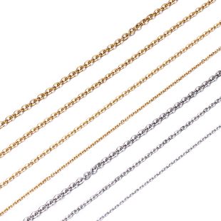 18k金14k金保色可调节项链吊坠手工diy制作硅胶可调节手链子素链