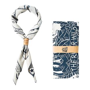 马登工装美式复古航海图方巾扣饰品阿美咔叽头巾领巾手帕街头男潮