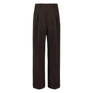 【1930s 600g重50羊毛】CULTUM好莱坞裤免熨烫复古双褶直筒西裤男