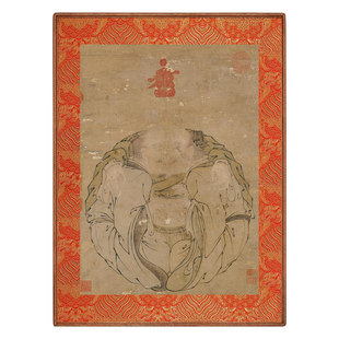 明·朱见深-一团和气图版画客厅装饰画新中式玄关装饰画书房挂画