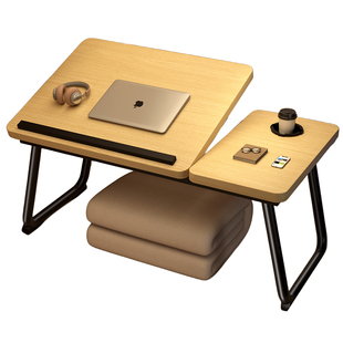 可升降床上小桌子笔记本电脑支架卧室飘窗桌家用懒人床上桌学生宿舍写阅读桌折叠餐桌儿童学习写字桌看书神器