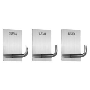 挂钩强力粘胶不锈钢厨房浴室毛巾挂衣钩强力免打孔墙壁挂衣架粘钩